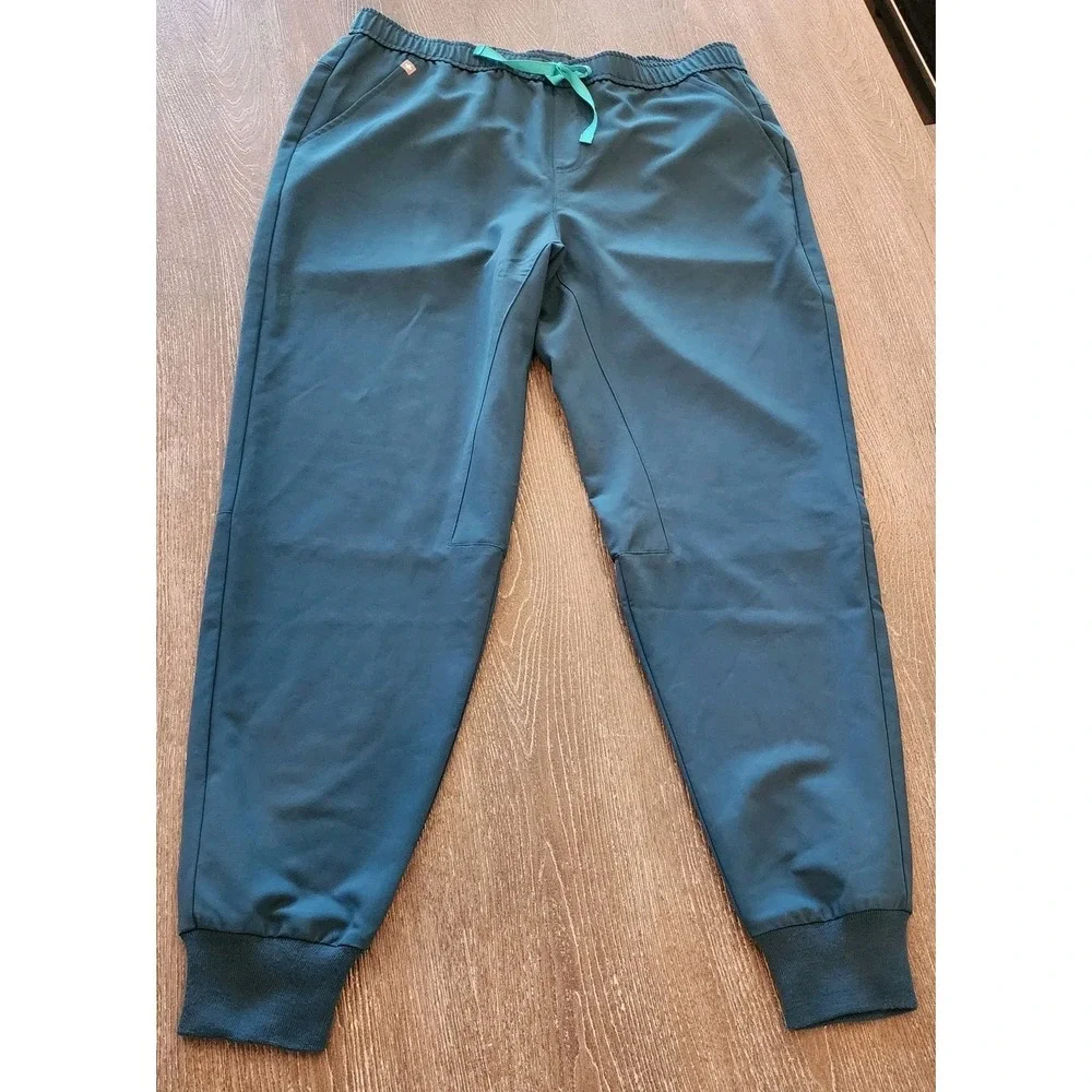 FIGS‎ Tansen Jogger Scrubs Pants XL Blue Green Teal Technical Collection Pockets
